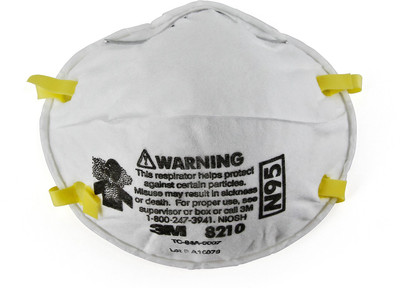 

Vezual 3M 8210 N95 NOISH APPROVED RESPIRATOR (Pack of 1) Mask and Respirator