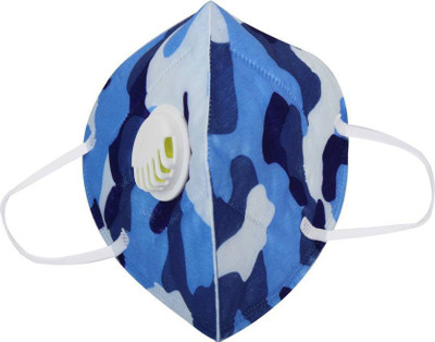 

Usha Shriram Anti pollution HEPA face Mask Military Blue (PACK OF 2) AIR MASK Mask and Respirator