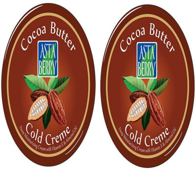

Astaberry Cocoa Butter Cold Crème (100 ml) - With Cocoa Butter, Vitamin E & Almond Oil - Pack of 2(100 g)