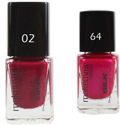 

Makeover Professional Nail Paint Combo Hot Red-02 , Velvet-wine-64 (9 ml, Pack of 2) Multi(Pack of 2)