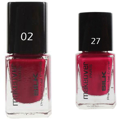 

Makeover Professional Nail Paint Hot Red-02 , Nail Paint love Affair-27 Multi(Pack of 2)