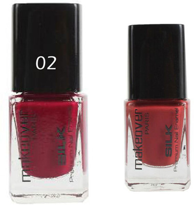 

Makeover Professional Nail Paint Hot Red-02 , Nail Paint Red Brown-35 Multi(Pack of 2)