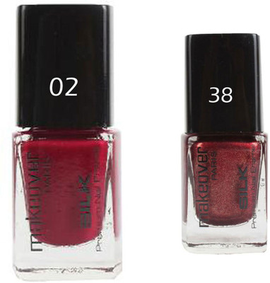 

Makeover Professional Nail Paint Combo Hot Red-02 , Sparking-Wine-Red-38 (9 ml, Pack of 2) Multi(Pack of 2)