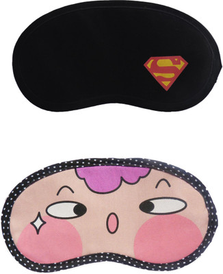 

Jenna Cartoon Super Smooth Sleep Mask, Blind Fold And Travel Accessory Y_Superman PinkCheek (Pack of 2) Eye Shade(Multicolor)