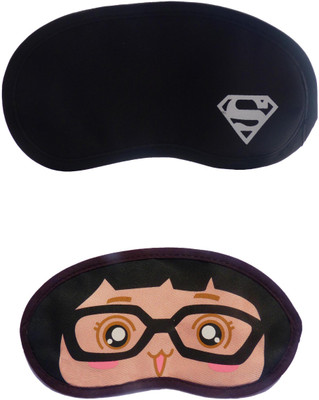 

Jenna Cartoon Super Smooth Sleep Mask, Blind Fold And Travel Accessory W_Superman GirlSpecks (Pack of 2) Eye Shade(Multicolor)