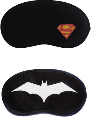 

Jenna Cartoon Super Smooth Sleep Mask, Blind Fold And Travel Accessory Y_Superman WhiteBat (Pack of 2) Eye Shade(Multicolor)