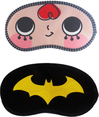 

Jenna RedHair-YellowBat Cartoon Travel Sleeping Eye Cover Blindfold (Pack of 2)(2 g)