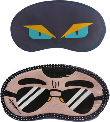 

Jenna NinjaEye-BlackSpecks Cartoon Travel Sleeping Eye Cover Blindfold (Pack of 2)(2 g)