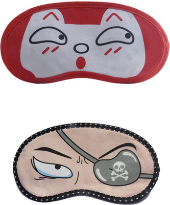 

Jenna Cartoon Super Smooth Sleep Mask, Blind Fold And Travel Accessory RedSurprise PatchEye (Pack of 2) Eye Shade(Multicolor)