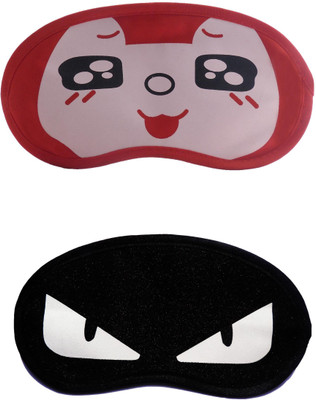 

Jenna RedBlackEye-WhiteEye Cartoon Travel Sleeping Eye Cover Blindfold (Pack of 2)(2 g)