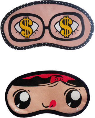 

Jenna Dollar-RedRibbon Cartoon Travel Sleeping Eye Cover Blindfold (Pack of 2)(2 g)