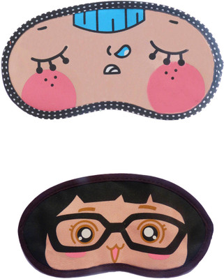 

Jenna Cartoon Super Smooth Sleep Mask, Blind Fold And Travel Accessory Napping GirlSpecks (Pack of 2) Eye Shade(Multicolor)