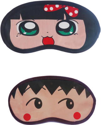 

Jenna PolkaDot-RedDot Cartoon Travel Sleeping Eye Cover Blindfold (Pack of 2)(2 g)