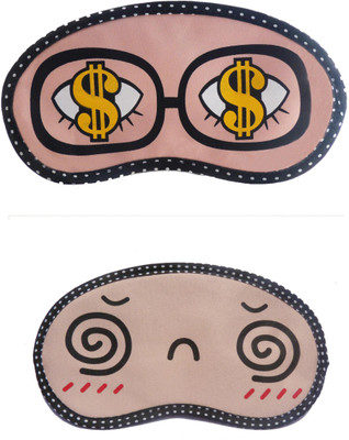 

Jenna Dollar-Spiral Cartoon Travel Sleeping Eye Cover Blindfold (Pack of 2)(2 g)