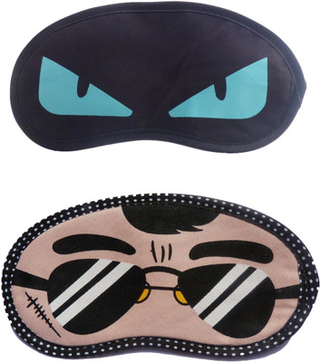 

Jenna BlueEye-BlackSpecks Cartoon Travel Sleeping Eye Cover Blindfold (Pack of 2)(2 g)