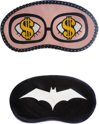 

Jenna Dollar-WhiteBat Cartoon Travel Sleeping Eye Cover Blindfold (Pack of 2)(2 g)