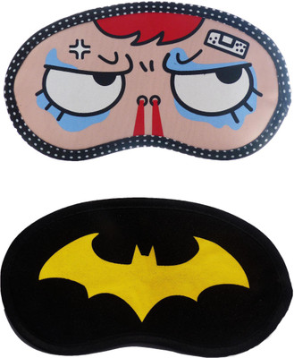 

Jenna SuperAngry-YellowBat Cartoon Travel Sleeping Eye Cover Blindfold (Pack of 2)(2 g)