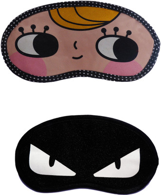 

Jenna YellowHairHappy-WhiteEye Cartoon Travel Sleeping Eye Cover Blindfold (Pack of 2)(2 g)