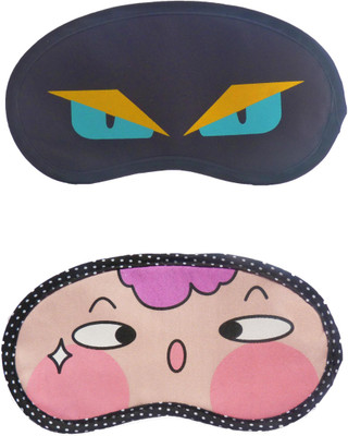 

Jenna Cartoon Super Smooth Sleep Mask, Blind Fold And Travel Accessory NinjaEye PinkCheek (Pack of 2) Eye Shade(Multicolor)