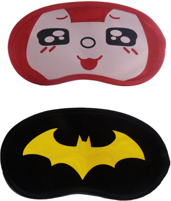

Jenna RedBlackEye-YellowBat Cartoon Travel Sleeping Eye Cover Blindfold (Pack of 2)(2 g)