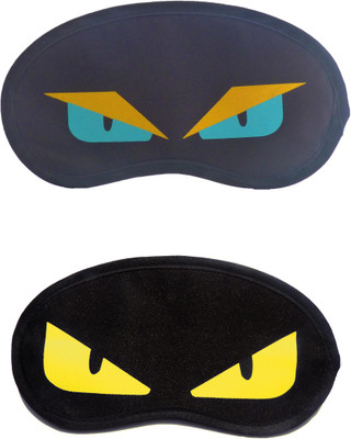

Jenna Cartoon Super Smooth Sleep Mask, Blind Fold And Travel Accessory NinjaEye YellowEye (Pack of 2) Eye Shade(Multicolor)