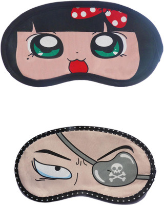 

Jenna PolkaDot-PatchEye Cartoon Travel Sleeping Eye Cover Blindfold (Pack of 2)(2 g)