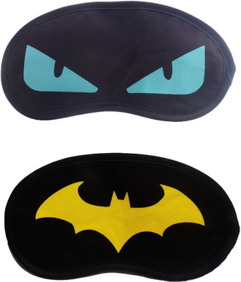 

Jenna Cartoon Super Smooth Sleep Mask, Blind Fold And Travel Accessory BlueEye YellowBat (Pack of 2) Eye Shade(Multicolor)
