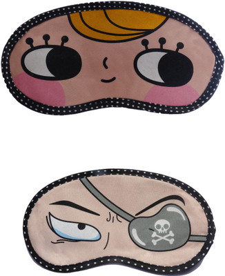 

Jenna YellowHairHappy-PatchEye Cartoon Travel Sleeping Eye Cover Blindfold (Pack of 2)(2 g)