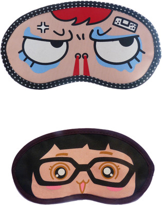 

Jenna Cartoon Super Smooth Sleep Mask, Blind Fold And Travel Accessory SuperAngry GirlSpecks (Pack of 2) Eye Shade(Multicolor)