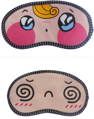

Jenna YellowHairSurprise-Spiral Cartoon Travel Sleeping Eye Cover Blindfold (Pack of 2)(2 g)
