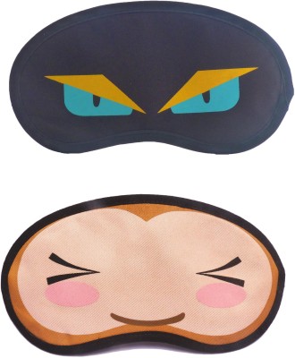 

Jenna Cartoon Super Smooth Sleep Mask, Blind Fold And Travel Accessory NinjaEye WinkEye (Pack of 2) Eye Shade(Multicolor)