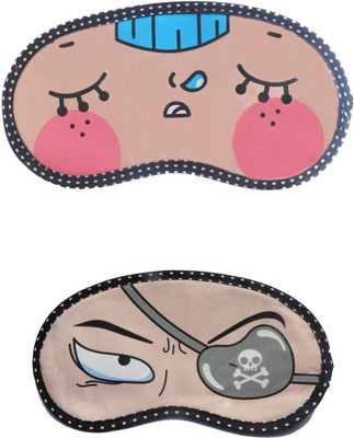 

Jenna Cartoon Super Smooth Sleep Mask, Blind Fold And Travel Accessory Napping PatchEye (Pack of 2) Eye Shade(Multicolor)
