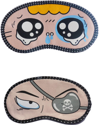 

Jenna Cartoon Super Smooth Sleep Mask, Blind Fold And Travel Accessory Y_TearyEye PatchEye (Pack of 2) Eye Shade(Multicolor)