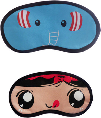 

Jenna Elephant-RedRibbon Cartoon Travel Sleeping Eye Cover Blindfold (Pack of 2)(2 g)