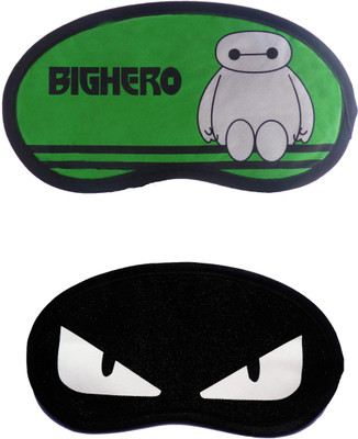 

Jenna Cartoon Super Smooth Sleep Mask, Blind Fold And Travel Accessory Green WhiteEye (Pack of 2) Eye Shade(Multicolor)