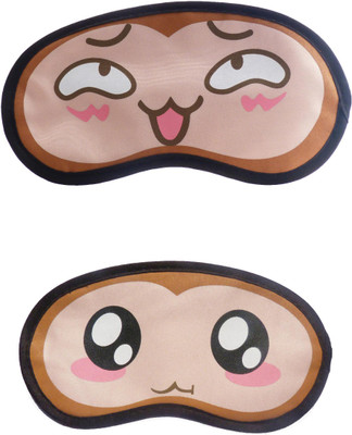 

Jenna Cartoon Super Smooth Sleep Mask, Blind Fold And Travel Accessory Happy BigEye (Pack of 2) Eye Shade(Multicolor)