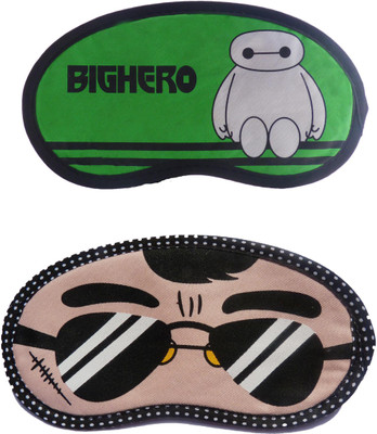 

Jenna Green-BlackSpecks Cartoon Travel Sleeping Eye Cover Blindfold (Pack of 2)(2 g)