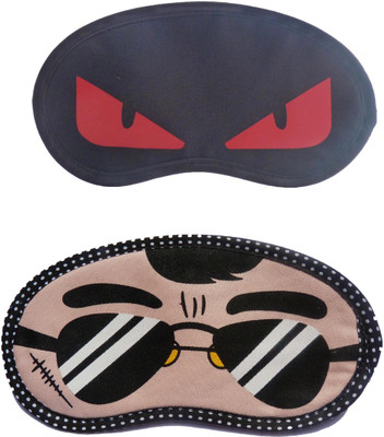 

Jenna RedEye-BlackSpecks Cartoon Travel Sleeping Eye Cover Blindfold (Pack of 2)(2 g)