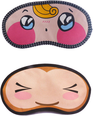 

Jenna YellowHairSurprise-WinkEye Cartoon Travel Sleeping Eye Cover Blindfold (Pack of 2)(2 g)
