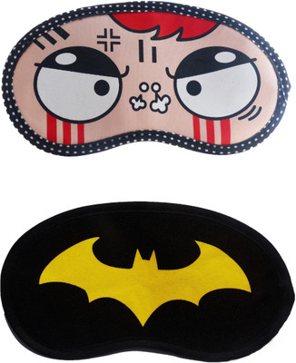 

Jenna Cartoon Super Smooth Sleep Mask, Blind Fold And Travel Accessory Angry YellowBat (Pack of 2) Eye Shade(Multicolor)