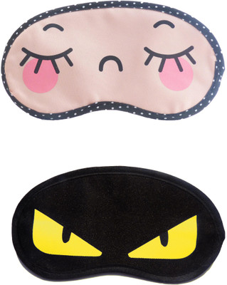 

Jenna Cartoon Super Smooth Sleep Mask, Blind Fold And Travel Accessory CloseEye YellowEye (Pack of 2) Eye Shade(Multicolor)