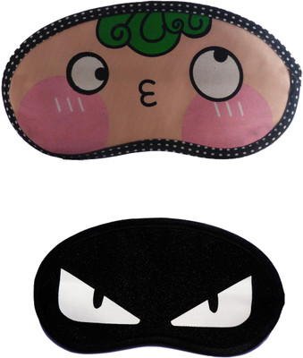 

Jenna GreenHair-WhiteEye Cartoon Travel Sleeping Eye Cover Blindfold (Pack of 2)(2 g)