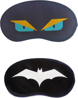 

Jenna Cartoon Super Smooth Sleep Mask, Blind Fold And Travel Accessory NinjaEye WhiteBat (Pack of 2) Eye Shade(Multicolor)