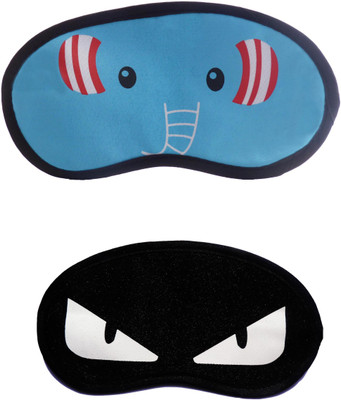 

Jenna Elephant-WhiteEye Cartoon Travel Sleeping Eye Cover Blindfold (Pack of 2)(2 g)