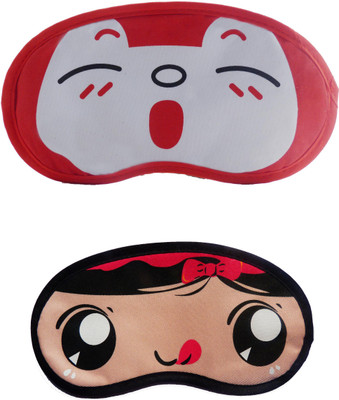 

Jenna RedSleepy-RedRibbon Cartoon Travel Sleeping Eye Cover Blindfold (Pack of 2)(2 g)