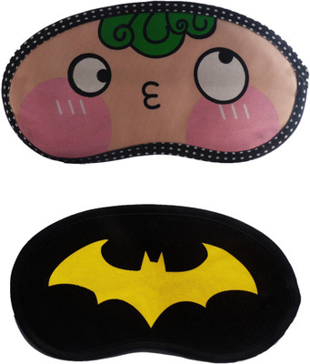 

Jenna Cartoon Super Smooth Sleep Mask, Blind Fold And Travel Accessory GreenHair YellowBat (Pack of 2) Eye Shade(Multicolor)