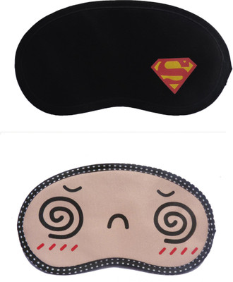 

Jenna Cartoon Super Smooth Sleep Mask, Blind Fold And Travel Accessory Y_Superman Spiral (Pack of 2) Eye Shade(Multicolor)