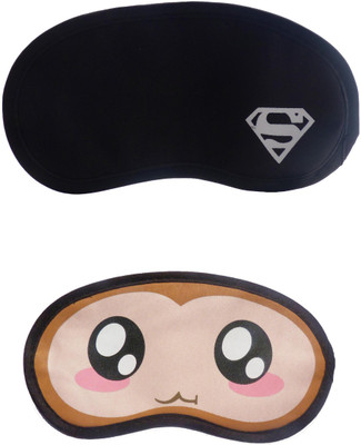 

Jenna Cartoon Super Smooth Sleep Mask, Blind Fold And Travel Accessory W_Superman BigEye (Pack of 2) Eye Shade(Multicolor)