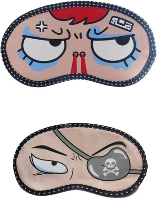 

Jenna Cartoon Super Smooth Sleep Mask, Blind Fold And Travel Accessory SuperAngry PatchEye (Pack of 2) Eye Shade(Multicolor)
