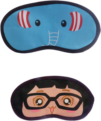 

Jenna Elephant-GirlSpecks Cartoon Travel Sleeping Eye Cover Blindfold (Pack of 2)(2 g)